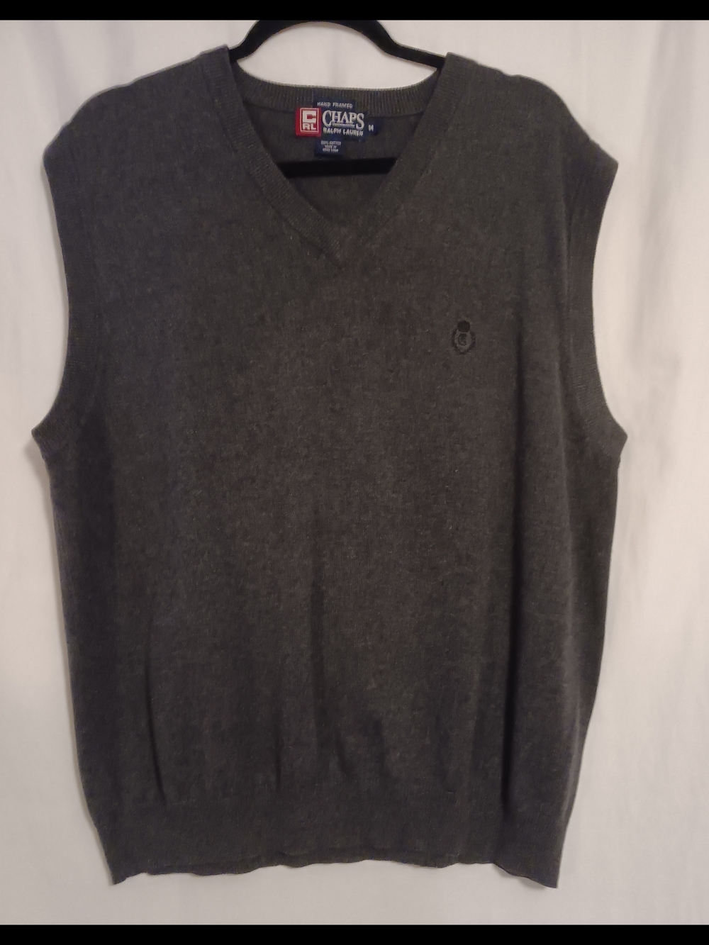 Ralph Lauren Men's V-Neck Sweater Vest - Charcoal Gray
